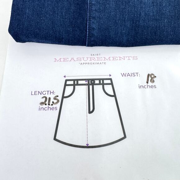 J. Jill Womens Denim Skirt Size 12 Knee Length Snaps Classic Preppy Blue - Picture 8 of 8